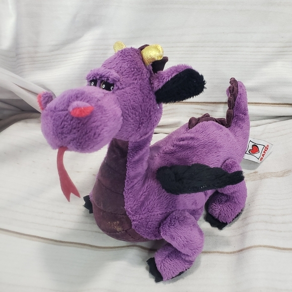 Ganz Webkinz Emperor Dragon Plush Stuffed Toy Purple Black HM178 No Code 8 Inch - Picture 1 of 9